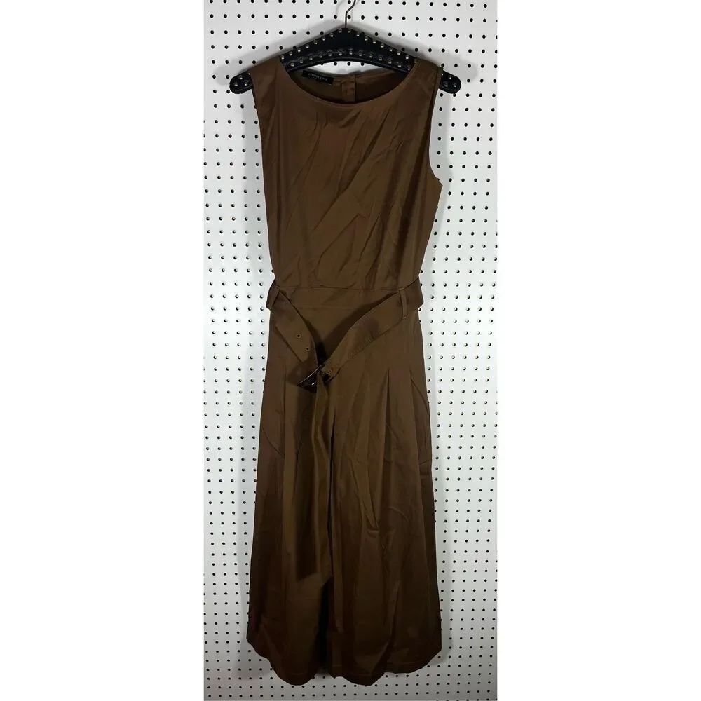 Lafayette 148 New York wide leg cotton belted jumpsuit